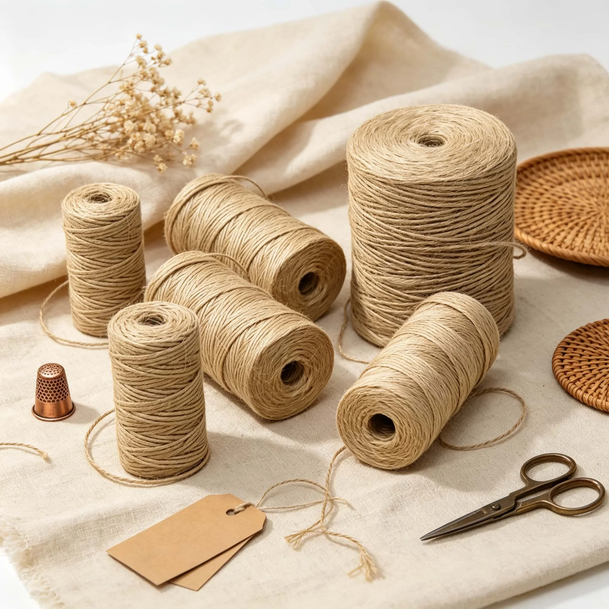 Natural Jute Twine 1mm 2mm 10M - Natural Florist Supply ulasan dan harga